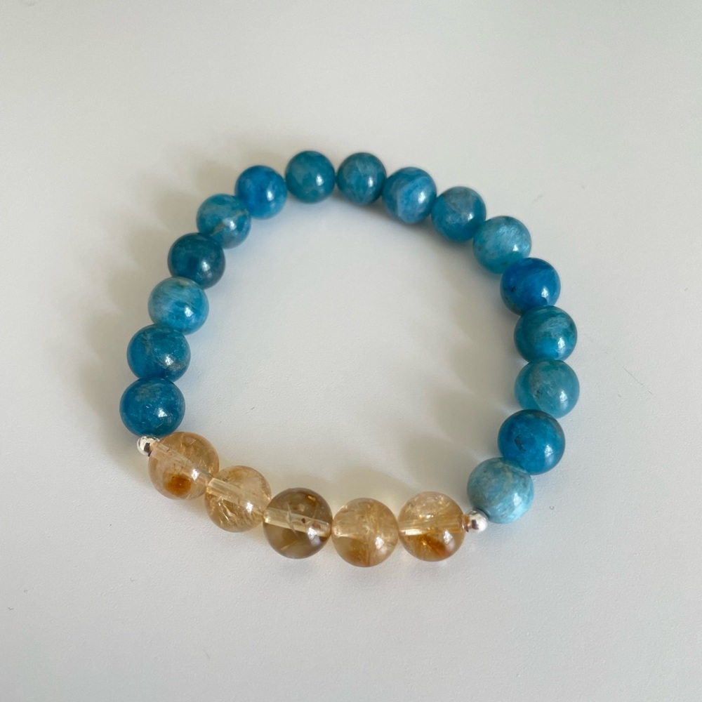 8mm AAA Citrine & Apatite Bracelet